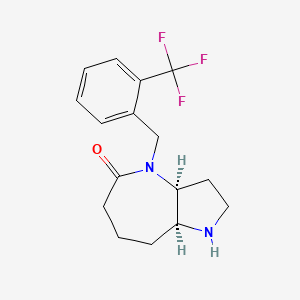 (3AS,8aS)-4-(2-(trifluoromethyl)benzyl)octahydropyrrolo[3,2-b]azepin-5(1H)-one