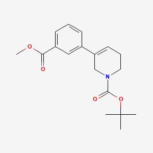 molecular formula C18H23NO4 B14013280 tert-butyl 5-(3-methoxycarbonylphenyl)-3,6-dihydro-2H-pyridine-1-carboxylate 
