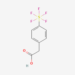 molecular formula C8H7F5O2S B1401330 4-(Pentafluorosulfur)phenylacetic acid CAS No. 1839048-23-5