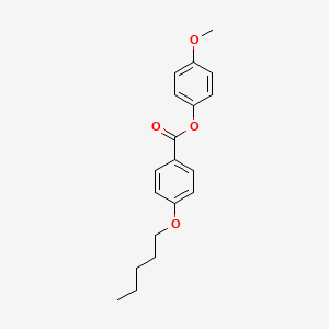 molecular formula C19H22O4 B14013309 4-Methoxyphenyl 4-(pentyloxy)benzoate CAS No. 50649-38-2