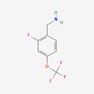 molecular formula C8H7F4NO B1401333 2-Fluoro-4-(trifluoromethoxy)benzylamine CAS No. 1240257-11-7