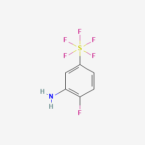molecular formula C6H5F6NS B1401334 2-氟-5-(五氟硫)苯胺 CAS No. 1240257-94-6