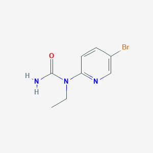 molecular formula C8H10BrN3O B14013342 1-(5-Bromopyridin-2-yl)-1-ethylurea 