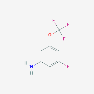 molecular formula C7H5F4NO B1401335 3-Fluoro-5-(trifluoromethoxy)aniline CAS No. 1352999-96-2
