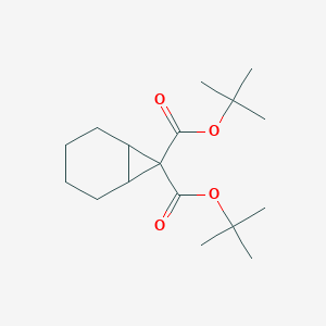 molecular formula C17H28O4 B14013361 Di-tert-butyl bicyclo[4.1.0]heptane-7,7-dicarboxylate CAS No. 35207-83-1
