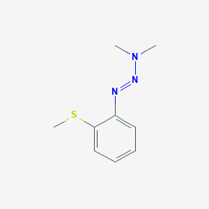 molecular formula C9H13N3S B14013362 N-Methyl-N-(2-methylsulfanylphenyl)diazenyl-methanamine CAS No. 52416-13-4