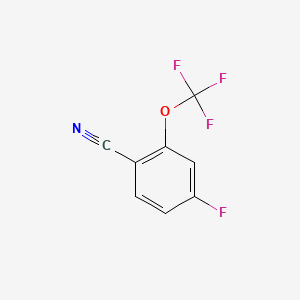 molecular formula C8H3F4NO B1401338 4-Fluoro-2-(trifluoromethoxy)benzonitrile CAS No. 1323966-32-0