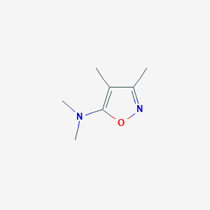 molecular formula C7H12N2O B14013380 N,N,3,4-tetramethyl-1,2-oxazol-5-amine CAS No. 69511-42-8