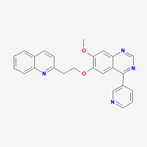 molecular formula C25H20N4O2 B140134 7-Methoxy-4-(pyridin-3-yl)-6-[2-(quinolin-2-yl)ethoxy]quinazoline CAS No. 1006890-01-2