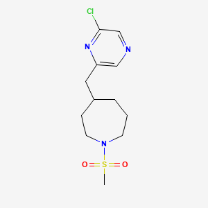molecular formula C12H18ClN3O2S B1401341 4-(6-Chloro-pyrazin-2-ylmethyl)-1-methanesulfonyl-azepane CAS No. 1316222-91-9
