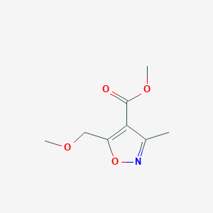 molecular formula C8H11NO4 B1401346 Methyl 5-(methoxymethyl)-3-methylisoxazole-4-carboxylate CAS No. 1108712-47-5