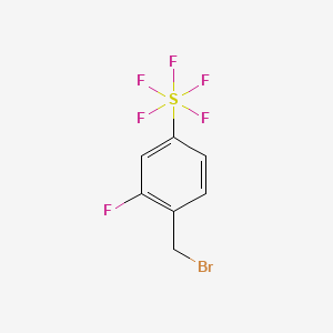 molecular formula C7H5BrF6S B1401348 2-Fluoro-4-(pentafluorosulfur)benzyl bromide CAS No. 1240257-17-3