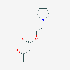 molecular formula C10H17NO3 B14013485 2-Pyrrolidin-1-ylethyl 3-oxobutanoate CAS No. 55985-43-8