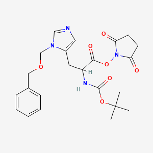 molecular formula C23H28N4O7 B14013492 Boc-His(pi-Bom)-OSu 