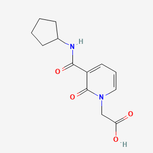 molecular formula C13H16N2O4 B1401350 (3-Cyclopentylcarbamoyl-2-oxo-2H-pyridin-1-yl)-acetic acid CAS No. 1361114-86-4