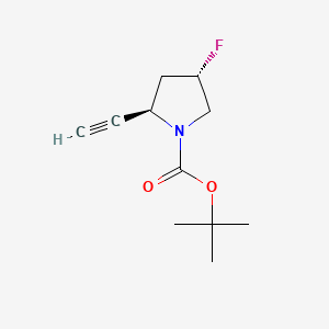molecular formula C11H16FNO2 B14013525 Tert-butyl (2R,4S)-2-ethynyl-4-fluoropyrrolidine-1-carboxylate 