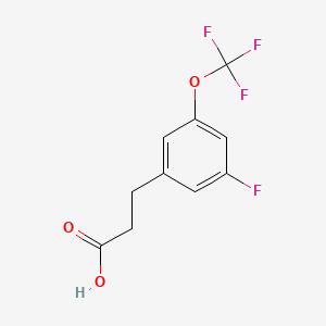 molecular formula C10H8F4O3 B1401353 3-[3-Fluoro-5-(trifluoromethoxy)phenyl]propionic acid CAS No. 1261828-37-8