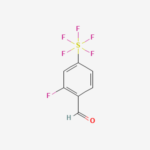 2-Fluoro-4-(pentafluorosulfur)benzaldehyde