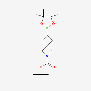 molecular formula C17H30BNO4 B14013589 tert-Butyl 6-(4,4,5,5-tetramethyl-1,3,2-dioxaborolan-2-yl)-2-azaspiro[3.3]heptane-2-carboxylate 
