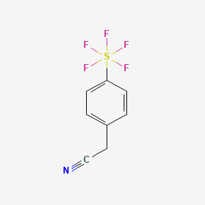 molecular formula C8H6F5NS B1401360 4-(Pentafluorosulfur)phenylacetonitrile CAS No. 1240257-04-8