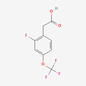 molecular formula C9H6F4O3 B1401363 2-Fluoro-4-(trifluoromethoxy)phenylacetic acid CAS No. 1240256-95-4
