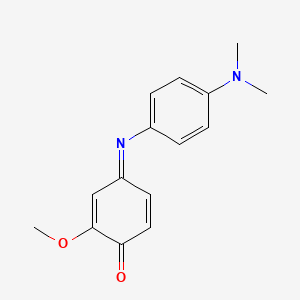 molecular formula C15H16N2O2 B14013644 4-(p-Dimethylaminophenyl)imino-2-methoxy-2,5-cyclohexadiene-1-one CAS No. 64693-20-5