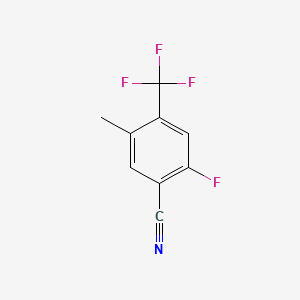 molecular formula C9H5F4N B1401365 2-Fluoro-5-methyl-4-(trifluoromethyl)benzonitrile CAS No. 1323966-20-6