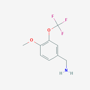 molecular formula C9H10F3NO2 B1401366 4-Methoxy-3-(trifluoromethoxy)benzylamine CAS No. 1261865-55-7