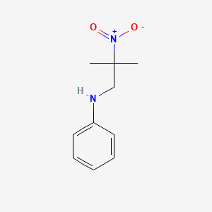 molecular formula C10H14N2O2 B14013667 Benzenamine, N-(2-methyl-2-nitropropyl)- CAS No. 5448-31-7