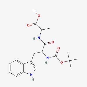 molecular formula C20H27N3O5 B14013684 Methyl N-(tert-butoxycarbonyl)tryptophylalaninate CAS No. 63430-66-0