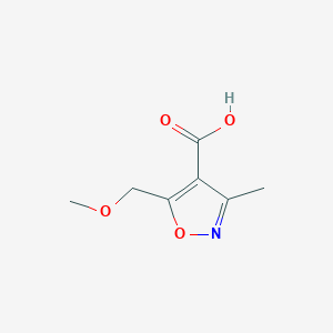 molecular formula C7H9NO4 B1401371 5-(Methoxymethyl)-3-methylisoxazole-4-carboxylic acid CAS No. 1108712-48-6