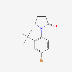 molecular formula C14H18BrNO B1401378 1-(2-tert-Butyl-4-bromophenyl)pyrrolidin-2-one CAS No. 895543-25-6