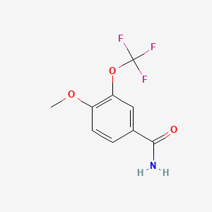 molecular formula C9H8F3NO3 B1401380 4-Methoxy-3-(trifluoromethoxy)benzamide CAS No. 1261646-41-6