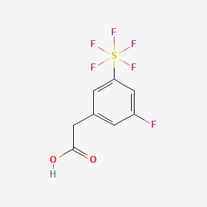 molecular formula C8H6F6O2S B1401381 3-Fluoro-5-(pentafluorosulfur)phenylacetic acid CAS No. 1240257-84-4
