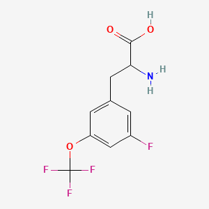 molecular formula C10H9F4NO3 B1401382 2-Amino-3-(3-fluoro-5-(trifluoromethoxy)phenyl)propanoic acid CAS No. 1391002-18-8
