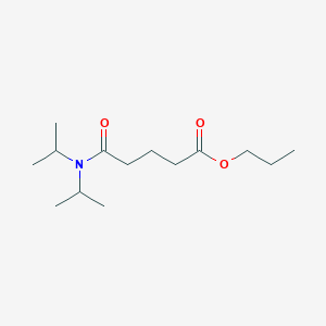 molecular formula C14H27NO3 B14013825 Propyl 5-(dipropan-2-ylamino)-5-oxopentanoate CAS No. 7249-58-3