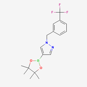 molecular formula C17H20BF3N2O2 B1401383 4-(4,4,5,5-Tetramethyl-[1,3,2]dioxaborolan-2-yl)-1-(3-trifluoromethyl-benzyl)-1H-pyrazole CAS No. 1415825-08-9