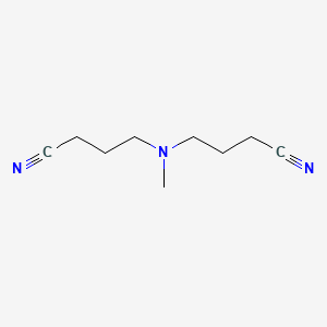 molecular formula C9H15N3 B14013831 Butyronitrile, 4,4'-(methylimino)DI- CAS No. 89690-18-6
