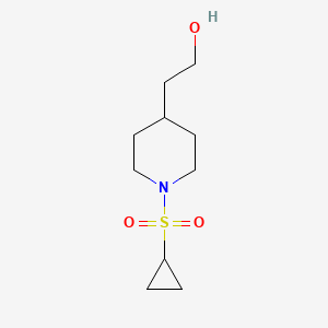 molecular formula C10H19NO3S B1401386 2-(1-Cyclopropanesulfonyl-piperidin-4-yl)-ethanol CAS No. 2008019-99-4