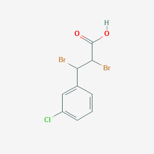 molecular formula C9H7Br2ClO2 B14013900 2,3-Dibromo-3-(3-chlorophenyl)propanoic acid CAS No. 5431-97-0