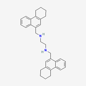 molecular formula C32H36N2 B14013915 N,N'-bis(1,2,3,4-tetrahydrophenanthren-9-ylmethyl)ethane-1,2-diamine CAS No. 5431-87-8