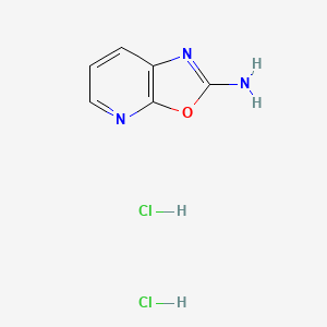 molecular formula C6H7Cl2N3O B1401392 恶唑并[5,4-b]吡啶-2-胺二盐酸盐 CAS No. 909854-99-5