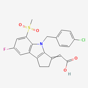 (E)-2-(4-(4-Chlorobenzyl)-7-fluoro-5-(methylsulfonyl)-1,2-dihydrocyclopenta[b]indol-3(4H)-ylidene)acetic acid