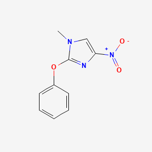 molecular formula C10H9N3O3 B14013943 1-Methyl-4-nitro-2-phenoxyimidazole CAS No. 18187-59-2