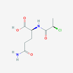 molecular formula C8H13ClN2O4 B140140 (S)-5-Amino-2-((R)-2-chloropropanamido)-5-oxopentanoic acid CAS No. 159141-33-0