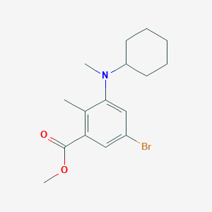 Methyl 5-bromo-3-(cyclohexyl(methyl)amino)-2-methylbenzoate