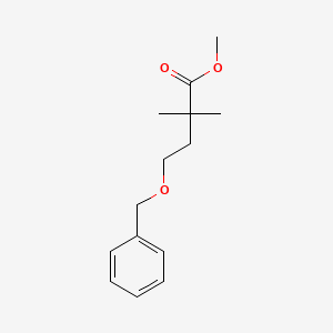 molecular formula C14H20O3 B14014089 Methyl 4-(benzyloxy)-2,2-dimethylbutanoate CAS No. 823180-17-2