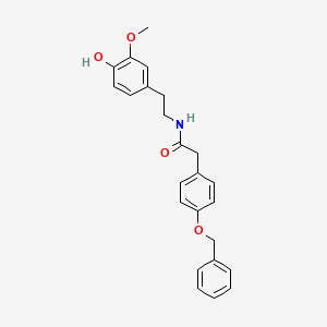 molecular formula C24H25NO4 B14014143 N-[2-(4-hydroxy-3-methoxyphenyl)ethyl]-2-(4-phenylmethoxyphenyl)acetamide CAS No. 54170-03-5