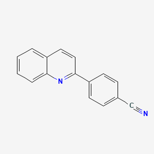 molecular formula C16H10N2 B14014169 4-(Quinolin-2-YL)benzonitrile 