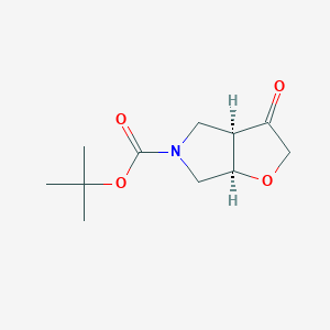 molecular formula C11H17NO4 B14014216 tert-butyl (3aR,6aR)-3-oxo-3a,4,6,6a-tetrahydrofuro[2,3-c]pyrrole-5-carboxylate 